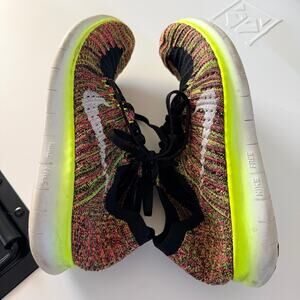 Nike Women's Free Run Flyknit OC Olympic Multi color Running Shoe Size 9